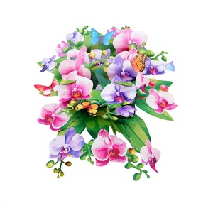 Nouvelle carte de vœux d'anniversaire 2026 créative 3D pop-up en papier fait main, bouquet de fleurs de carnation, marque vietnamienne, style européen UV - Product Image 6