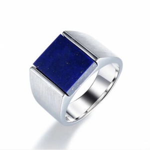 <span class=keywords><strong>Bijoux</strong></span> en argent BOCAI S925 <span class=keywords><strong>avec</strong></span> anneau en <span class=keywords><strong>lapis</strong></span>-<span class=keywords><strong>lazuli</strong></span> naturel pour homme, serti de diamants, tendance, cadeau de mariage pour les fêtes - Product Image 1