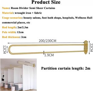 <span class=keywords><strong>ม่าน</strong></span><span class=keywords><strong>กั้น</strong></span>พร้อมแท่งรองรับรูปตัวยู-หน้าจอเพื่อความเป็นส่วนตัวสำหรับโรงพยาบาลร้านเสริมสวยหอพักสบายทนทาน - Product Image 2