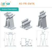 Support de montage solaire réglable en aluminium pour panneaux photovoltaïques, avec jambes avant et arrière inclinables pour toit plat