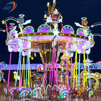 Chaise volante rotative Ailes d'Ange avec bandes lumineuses LED, équipement d'amusement pour enfants pour parc à thème
