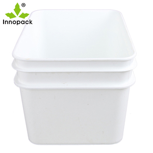 Seau en plastique rectangulaire 20L personnalisé avec poignée en PP Seau coloré avec forme carrée et logo personnalisé - Product Image 3