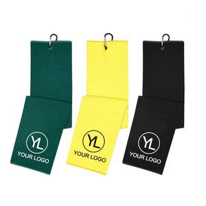 Serviettes de nettoyage pour sacs de golf personnalisées avec logo, en microfibre gaufrée, serviette de sport avec mousqueton - Product Image 1