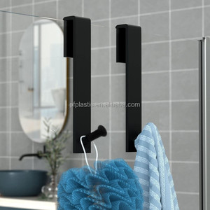 Verlengde Plastic Douchedeurhaken Woonkamer Doek Haak Voor Frameloze Glazen Badkamer Over Deur Handdoek Opknoping - Product Image 6