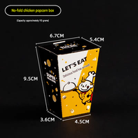 Boîte en carton carrée jetable en gros, impression quadricolore, fond plat, pour l'emballage de nuggets de poulet et de fritures