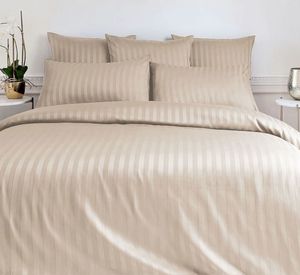 Set di lenzuola 4 pezzi Queen Size - Lenzuola ultra morbide e rinfrescanti - Righe grigie 1 |   Adatto a materassi da 8 a 16 pollici - Product Image 3