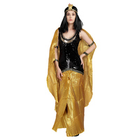 Costume d'Halloween Cléopâtre égyptienne, reine d'Égypte, robe de soirée sexy dorée, cosplay, costumes de fête de carnaval