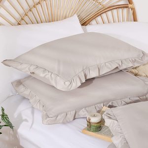 <strong>White</strong> <strong>Ruffled</strong> Comforter Set Soft Vintage Farmhouse Bed Fluffy 3PCS Shabby Chic <strong>Bedding</strong> With 2 Pillowcases - Product Image 5