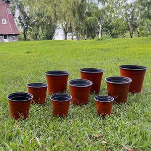กระถางดอกไม้ดินเผาสองสี5,6 7,8ซม. เส้นผ่าศูนย์กลางด้านบนขนาดเล็กพลาสติก PP รีไซเคิลมีรูระบายน้ำ - Product Image 6