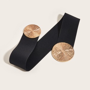 <span class=keywords><strong>Ceinture</strong></span> élastique épaisse pour <span class=keywords><strong>femme</strong></span>, style urbain européen et américain, avec boucle en alliage, idéale pour robes et costumes - Product Image 4