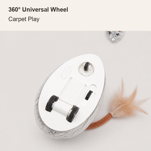 Jouet interactif intelligent pour chat, souris électrique réaliste à activation tactile, évitement automatique des obstacles, silencieux/avec son, USB - Product Image 4