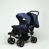 Poussette de Voyage Luxe Landau Bébé Double Pliable pour Bébés