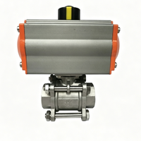 Válvulas de bola neumáticas roscadas de plataforma alta de 3 piezas de acero inoxidable Fude Sheng Q611F-16P para entornos de alta temperatura en el Reino Unido