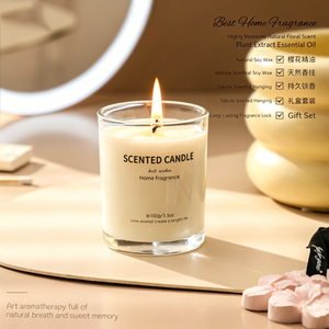 Coffret Cadeau Diffuseur à Bâtonnets et Bougie Parfumée Fleur de Cerisier – Parfum d'Ambiance Romantique pour la Saint-Valentin – Boîte Cadeau Idéale pour la Maison - Product Image 3
