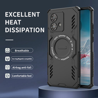 Étui de téléphone antichoc avec charge magnétique sans fil, protection renforcée, design tendance, coque de refroidissement pour Motorola Edge 40 Neo