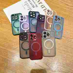 Funda Magnética de Lujo para Teléfono X521-1, Carga Inalámbrica, Color Caramelo, Silicona Suave, Transparente Mate, para iPhone 15 14 13 12 11 Pro Max - Product Image 2