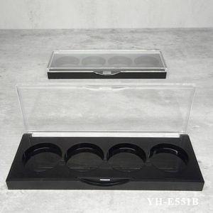 Paleta de sombras de ojos vacía de 4 colores al por mayor, estuche de plástico transparente para maquillaje, estuche cosmético para polvos de sombra de ojos y colorete - Product Image 5