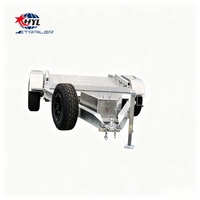 Nouvelle conception de remorque à essieu tandem en aluminium de 4500 kg, remorque porte-voitures, remorque pour équipement, remorque plate pour excavatrice