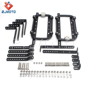 Coffre-fort métallique de moto argent avec boîte de rangement, Kit de montage à dégagement rapide <span class=keywords><strong>pour</strong></span> Honda, Suzuki, Yamaha, Kawasaki et <span class=keywords><strong>BMW</strong></span>, 36l - Product Image 6