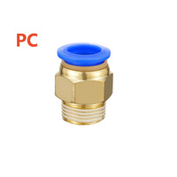Raccord rapide en nylon, 1/4\" NPT mâle pour tube de 8 mm, raccord pour compresseur d'air