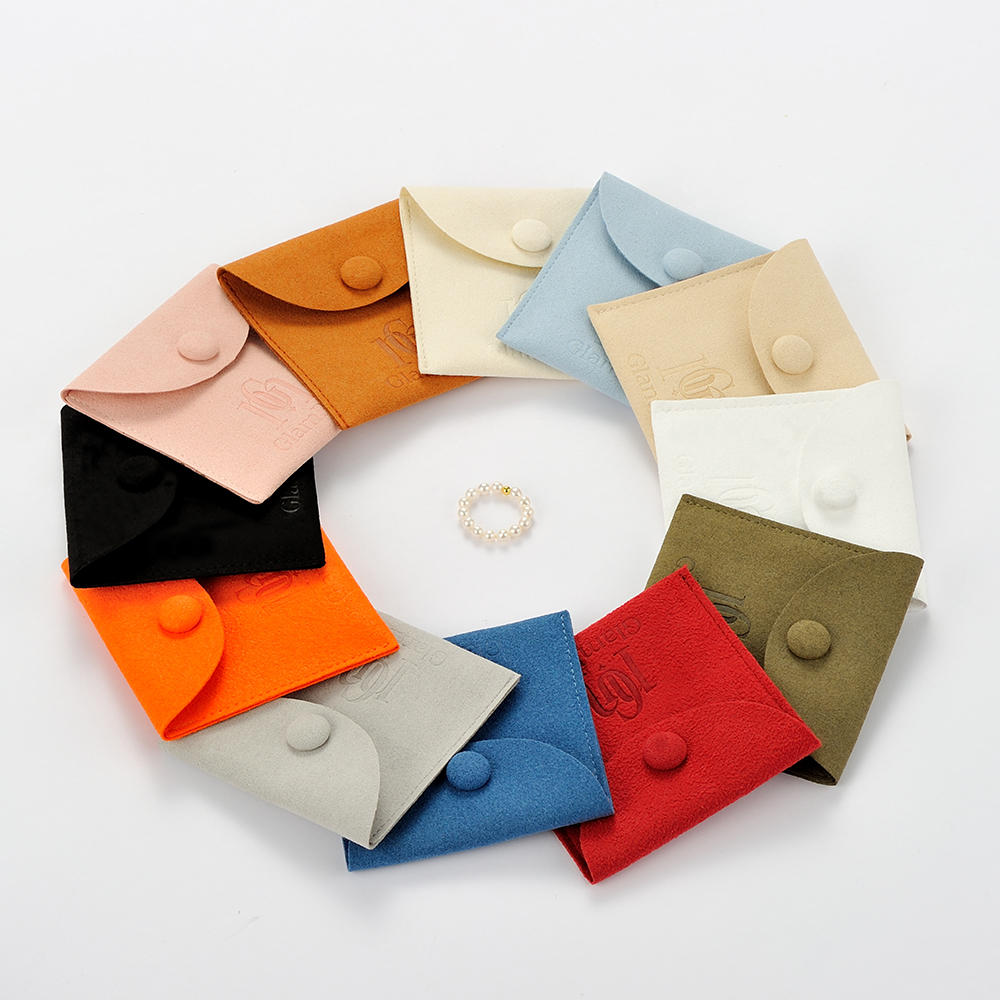Orange 8*8cm Button pouch