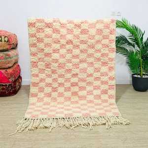 Alfombra de lana anudada a mano marroquí personalizable hermoso patrón abstracto de algodón para uso en el hogar cama habitación Hotel - Product Image 6