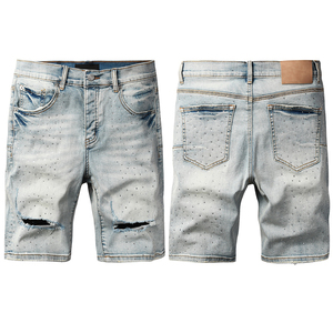 Proveedor Verificado de <span class=keywords><strong>Jeans</strong></span> <span class=keywords><strong>Cortos</strong></span> para <span class=keywords><strong>Hombre</strong></span>, <span class=keywords><strong>Jeans</strong></span> <span class=keywords><strong>Rotos</strong></span> Holgados de Lujo para <span class=keywords><strong>Hombre</strong></span>, Shorts de Mezclilla Personalizados - Product Image 1