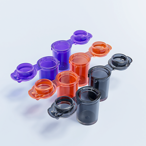 Mini Frascos de Plástico con Tapa Abatible, Recipientes Pequeños Transparentes Multicolores para Muestras de Cosméticos, Almacenamiento de Pastillas y Manualidades - Product Image 1