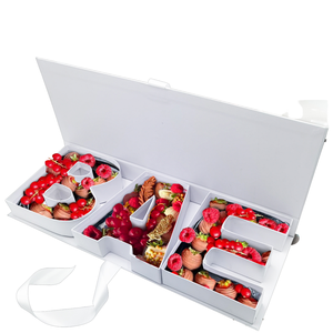 Vaderdagvormige Geschenkdoos-Zoete Bloem Charcuterie En Vulbare Chocolade Kartonnen 'Dad' Letter Mat Laminering Voedselveilig - Product Image 1