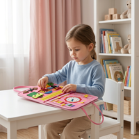 Livre d'activités Montessori en feutre pour tout-petits, livre sensoriel d'apprentissage précoce, autocollants magiques réutilisables, jouet éducatif pour enfants, cadeaux préscolaires