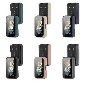 Protection d'écran complète pour Huawei Honor <span class=keywords><strong>Band6</strong></span>/7, étui de protection pour Huawei PC + verre trempé, étui de protection pour montre - Product Image 1
