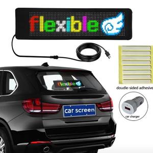 Écran LED flexible RGB pour voiture, panneau LED de voiture pliable et étanche avec contrôle par application Bluetooth, câble de 5 m - Product Image 1