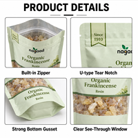 Sachet Doypack refermable mat imprimé sur mesure, à fermeture éclair, pour résine d'encens, herbes aromatiques et aromathérapie – Pochette verticale très demandée
