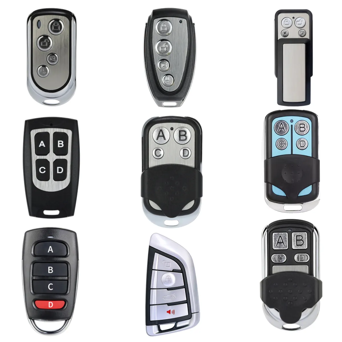 Controle remoto universal sem fio para porta de garagem, 4 botões 315 433 MHz, código de cópia, substituição, RF, controle remoto