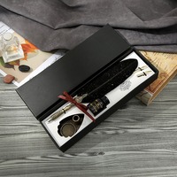 Ensemble cadeau de calligraphie pour étudiants adultes – Stylo plume en verre coloré spécial dessin animé 0,5 mm en métal pour l'art, la lettrage et la peinture