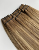Extensions de cheveux humains vierges Genius Weft, qualité supérieure, cuticules alignées, double épaisseur, pointes épaisses, Genius Weft
