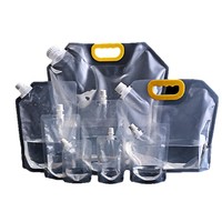 Pochette souple durable avec poignée, sac refermable en aluminium haute barrière, étanche et rechargeable pour boissons, huiles, sauces, eau