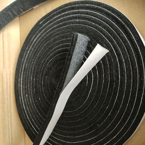 High-Temperature Self-Stick BBQ Smoker Grill Gasket Seals Plain Black Nonwoven Fabric Excellent Temperature Resistance