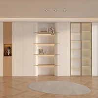 Meuble TV sur pied Melinco haut de gamme, durable et sur mesure, avec éclairage LED intégré pour salon
