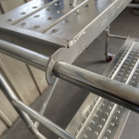Sécurité chantier de construction polyvalent escalier plate-forme étape Extension pliable métal Mobile pour entrepôt échafaudage