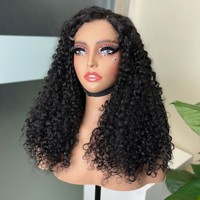 Peluca de Cabello Humano Natural SDD con Rizos Pixel, Peluca con Cierre Frontal Completo 5x5, Gran Venta