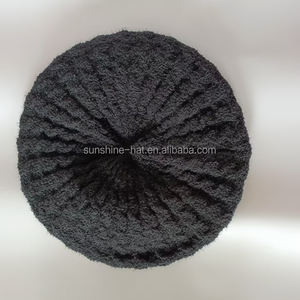 Béret en peluche tricoté élastique bicolore de haute qualité, style israélien, chaud pour l'hiver, pour femmes et filles, avec motif tie-dye - Product Image 2