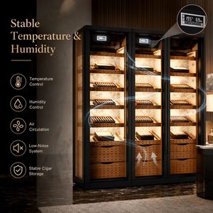 Humidor à cigares de luxe en bois, grande capacité (4000-5000), avec déshumidificateur, pour cave souterraine et salle à cigares, à suspendre - Product Image 2