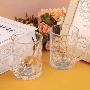 Tasse à <span class=keywords><strong>bière</strong></span> allemande personnalisée Dimple Stein avec poignée Tasse à café en verre Transparent moderne Poignée en verre Verre à café - Product Image 4