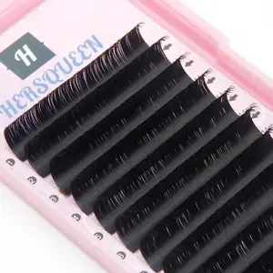 Extensiones de pestañas clásicas individuales naturales de 0,10mm, pestañas suaves de seda ligera, pestañas clásicas negras mate Premium semipermanentes