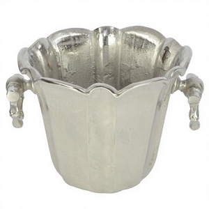 Cubo de hielo francés, bañera de aluminio para bebidas con asa, mostrador, Enfriador de vino de Metal, cubo de hielo para cerveza y champán, logotipo personalizado - Product Image 1