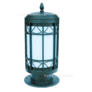 Redsheng Outdoor <b>Pillar</b> <b>Light</b> Iron Body Led E27 Semi Flush Mount Park Lighting - Product Image 2