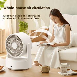 USB-Powered Bladeless Oscillating Desk <b>Fan</b> for Home & Outdoor Use Brushless Motor 5-Speed Built-in Battery Usb-powered Enjoy Coo - Product Image 3
