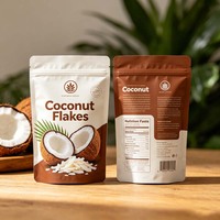 Sachet Doypack Personnalisé à Fermeture Zip pour Chips de Noix de Coco, Emballage Barrière Anti-Humidité et Anti-Lumière pour Fruits Secs et Snacks, Conservation Optimale