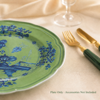 Ensembles de vaisselle vintage en porcelaine bleu clair, compatibles micro-ondes et lave-vaisselle, bols durables pour la maison, assiettes plates pour restaurant